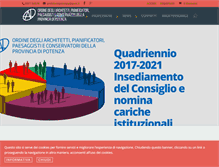 Tablet Screenshot of ordinearchitetti.pz.it
